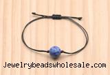 CGB9977 Fashion 12mm blue spot stone adjustable bracelet jewelry