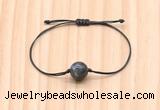 CGB9985 Fashion 12mm black labradorite adjustable bracelet jewelry