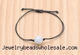 CGB9987 Fashion 12mm white moonstone adjustable bracelet jewelry