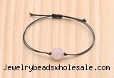 CGB9992 Fashion 12mm faceted rose quartz adjustable bracelet jewelry