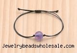 CGB9994 Fashion 12mm amethyst gemstone adjustable bracelet jewelry