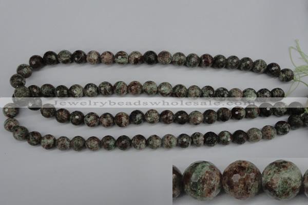 CGG02 15.5 inches 8mm faceted round ghost gemstone beads wholesale