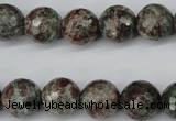 CGG05 15.5 inches 14mm faceted round ghost gemstone beads wholesale