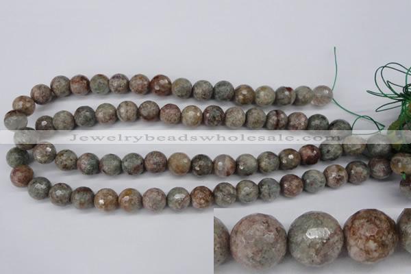 CGG14 15.5 inches 10mm faceted round ghost gemstone beads wholesale