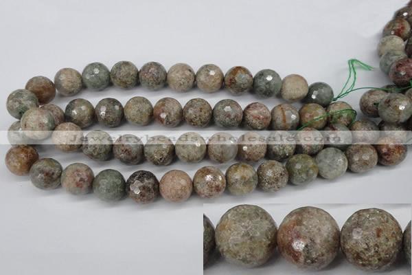 CGG17 15.5 inches 16mm faceted round ghost gemstone beads wholesale