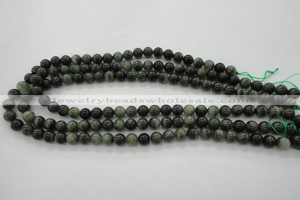 CGH03 15.5 inches 8mm round green hair stone beads wholesale