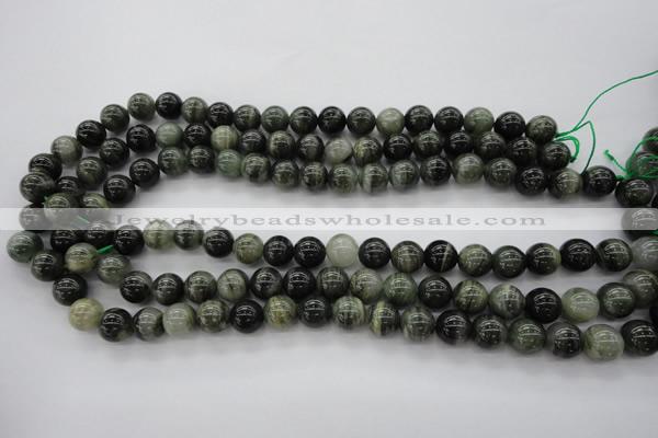 CGH04 15.5 inches 10mm round green hair stone beads wholesale