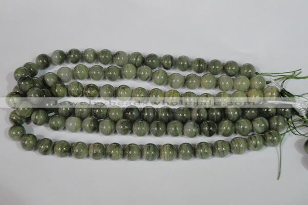 CGH05 15.5 inches 12mm round green hair stone beads wholesale