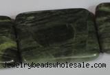 CGH32 15.5 inches 30*40mm rectangle green hair stone beads