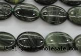 CGH46 15.5 inches 15*20mm oval green hair stone beads wholesale