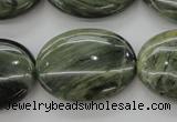 CGH48 15.5 inches 22*30mm oval green hair stone beads wholesale