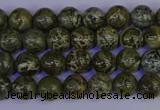 CGJ350 15.5 inches 4mm round green bee jasper beads wholesale