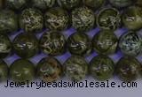 CGJ351 15.5 inches 6mm round green bee jasper beads wholesale