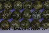 CGJ352 15.5 inches 8mm round green bee jasper beads wholesale