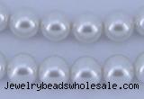 CGL01 10PCS 16 inches 4mm round dyed glass pearl beads wholesale