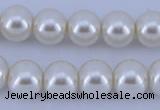 CGL11 10PCS 16 inches 4mm round dyed glass pearl beads wholesale