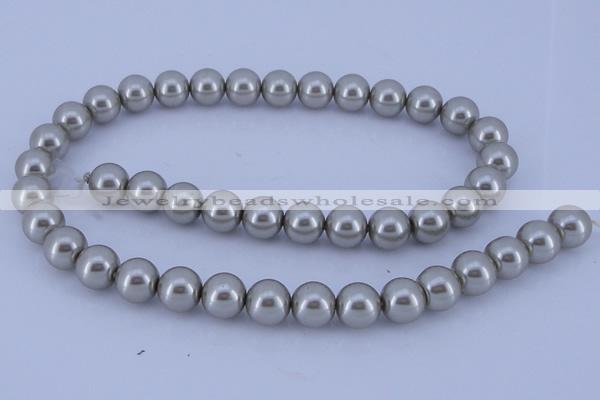 CGL173 10PCS 16 inches 6mm round dyed glass pearl beads wholesale