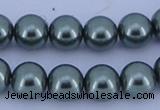 CGL212 10PCS 16 inches 4mm round dyed glass pearl beads wholesale