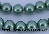 CGL222 10PCS 16 inches 4mm round dyed glass pearl beads wholesale