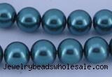 CGL242 10PCS 16 inches 4mm round dyed glass pearl beads wholesale