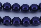 CGL275 5PCS 16 inches 10mm round dyed glass pearl beads wholesale