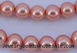 CGL292 10PCS 16 inches 4mm round dyed glass pearl beads wholesale