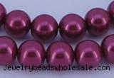 CGL314 10PCS 16 inches 8mm round dyed glass pearl beads wholesale