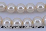 CGL32 10PCS 16 inches 4mm round dyed glass pearl beads wholesale