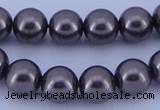 CGL402 10PCS 16 inches 4mm round dyed glass pearl beads wholesale