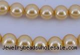 CGL52 10PCS 16 inches 4mm round dyed glass pearl beads wholesale