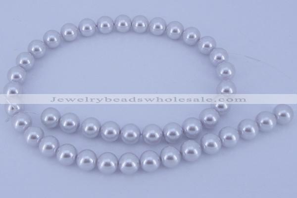 CGL72 10PCS 16 inches 4mm round dyed glass pearl beads wholesale