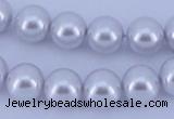 CGL73 10PCS 16 inches 6mm round dyed glass pearl beads wholesale