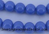 CGL806 10PCS 16 inches 4mm round heated glass pearl beads wholesale