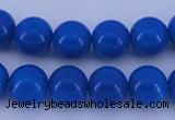 CGL816 5PCS 16 inches 12mm round heated glass pearl beads wholesale