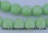 CGL818 10PCS 16 inches 4mm round heated glass pearl beads wholesale