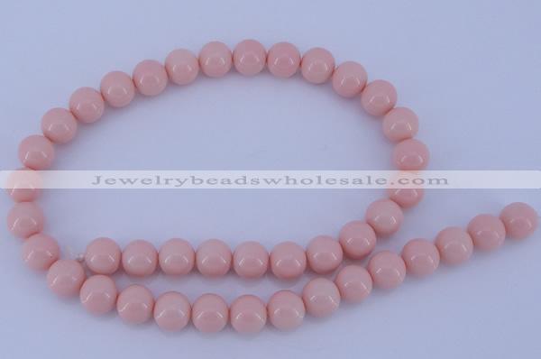 CGL831 10PCS 16 inches 6mm round heated glass pearl beads wholesale