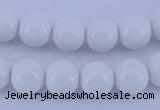 CGL854 10PCS 16 inches 4mm round heated glass pearl beads wholesale