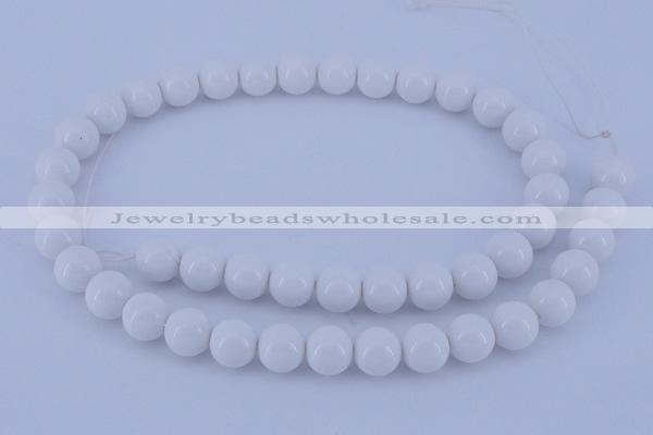 CGL854 10PCS 16 inches 4mm round heated glass pearl beads wholesale