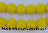 CGL860 10PCS 16 inches 4mm round heated glass pearl beads wholesale