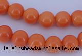 CGL866 10PCS 16 inches 4mm round heated glass pearl beads wholesale