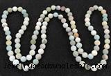 CGN1002 8mm round matte amazonite 108 beads mala necklaces