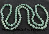 CGN1003 8mm round matte green aventurine 108 beads mala necklaces