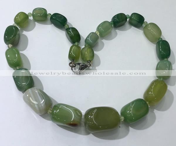 CGN109 20 inches 10*15mm - 20*30mm nuggets agate gemstone necklaces