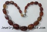 CGN125 22 inches 10*14mm - 20*30mm nuggets red agate necklaces