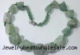 CGN144 19.5 inches 10*14mm - 20*30mm nuggets green aventurine necklaces