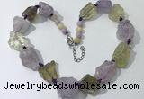 CGN146 19.5 inches 10*14mm - 20*30mm nuggets mixed quartz necklaces