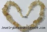 CGN159 18.5 inches 12*16mm - 13*18mm nuggets citrine necklaces