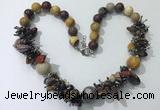 CGN361 19.5 inches chinese crystal & mookaite beaded necklaces