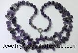 CGN538 27 inches fashion amethyst gemstone beaded necklaces