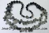 CGN545 27 inches fashion mixed gemstone beaded necklaces